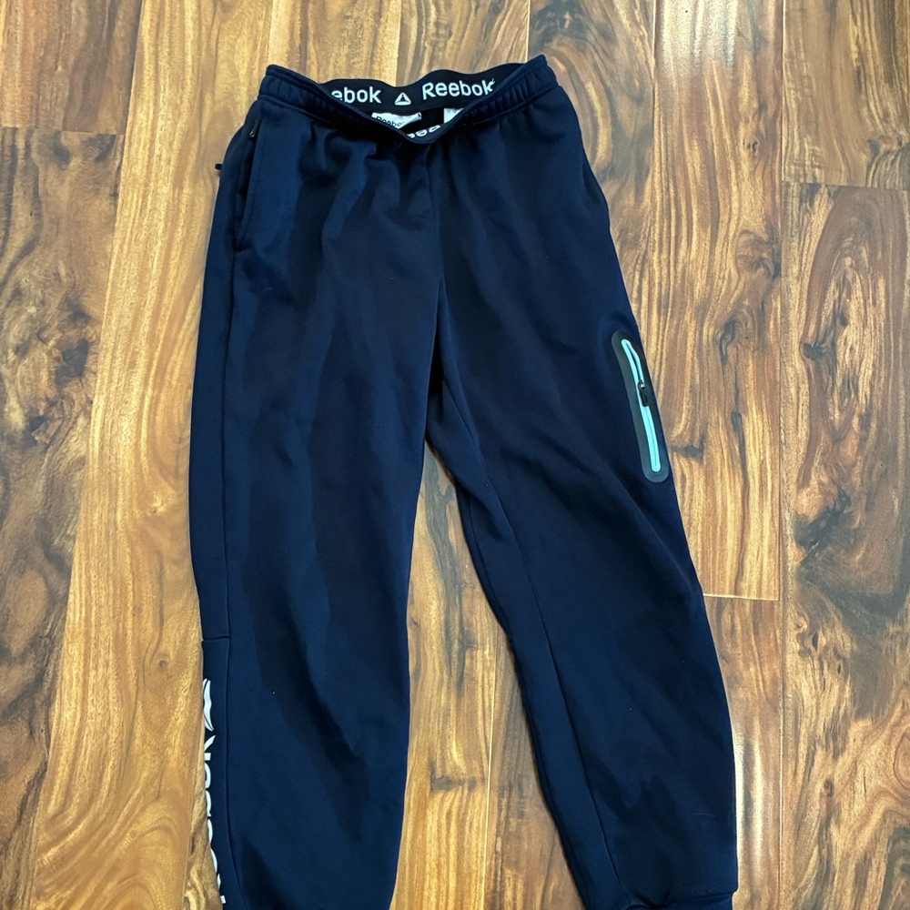 Reebok Navy Blue Tech Joggers Boys L 10/12